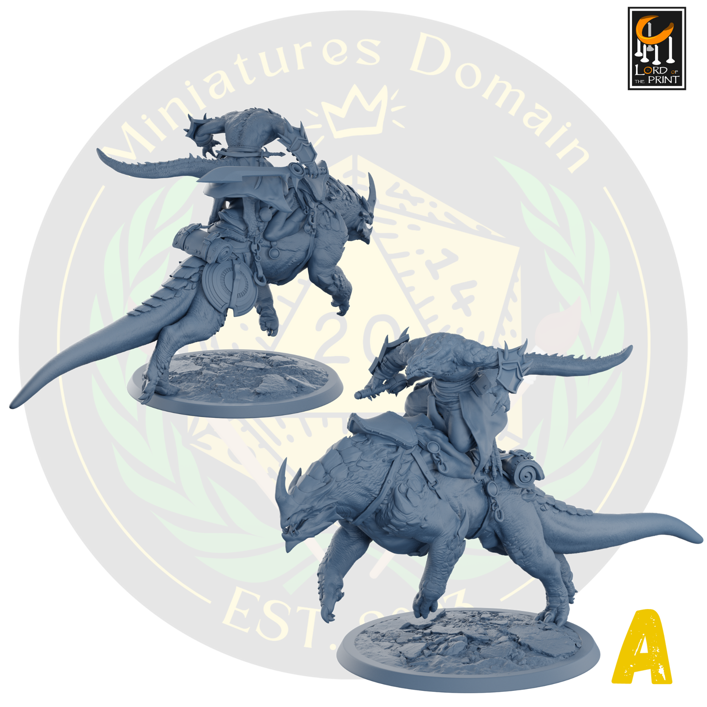 Dragonborn soldiers on Mounts