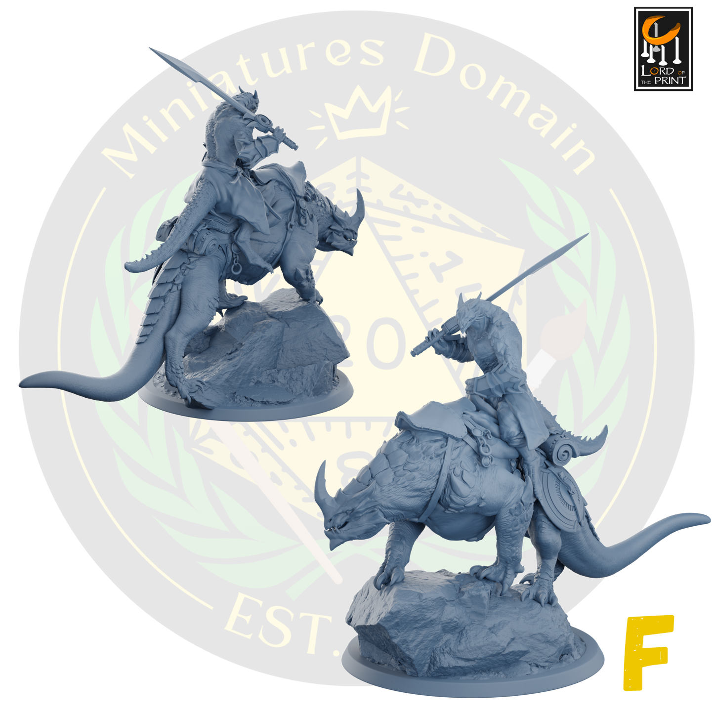 Dragonborn soldiers on Mounts
