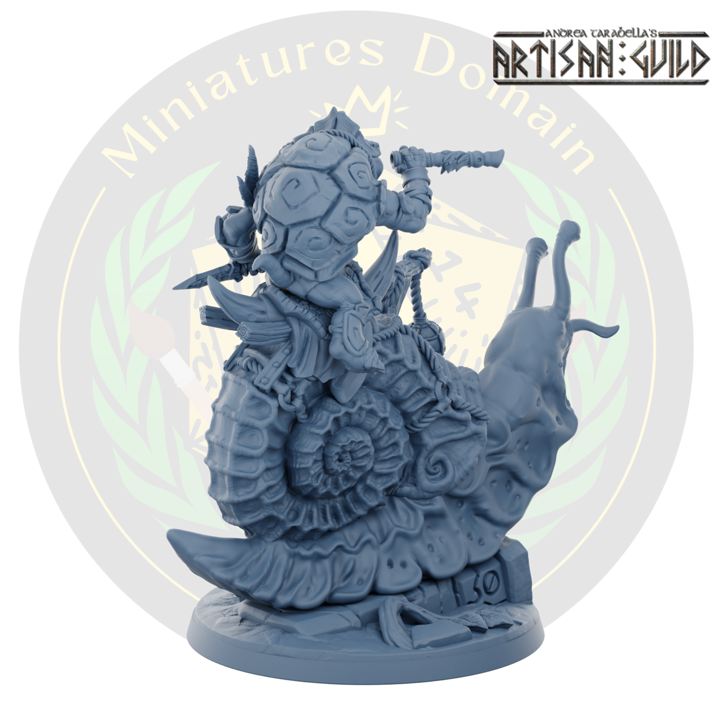 Turtlekin Snail Rider with Blowgun and Dagger